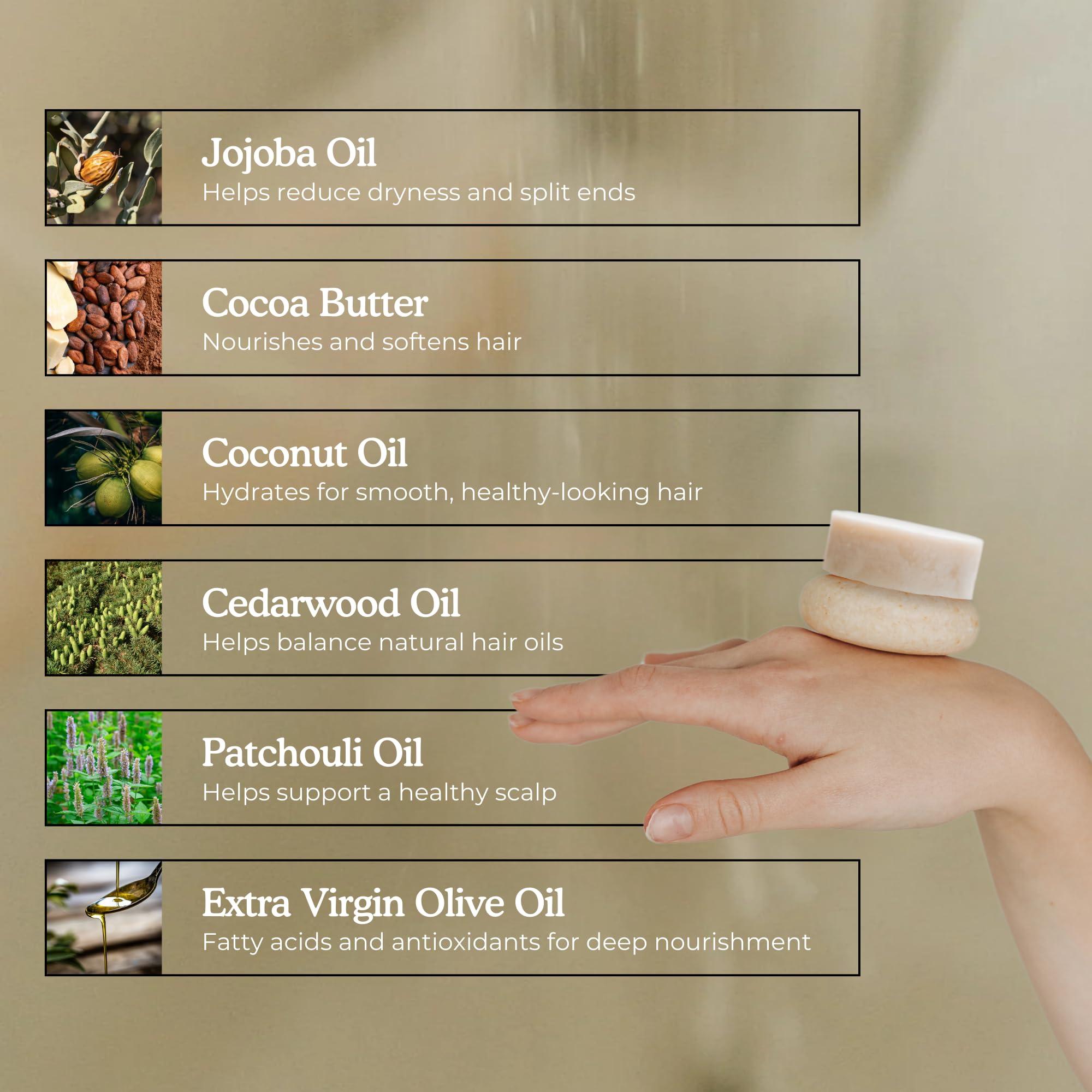 Zero Waste MVMT Zero Waste MVMT Conditioner Bar | Cedar + Patchouli | Eco-friendly Conditioner with Travel Container | Natural Salon Quality Conditioner, Zero Waste & Plastic Free