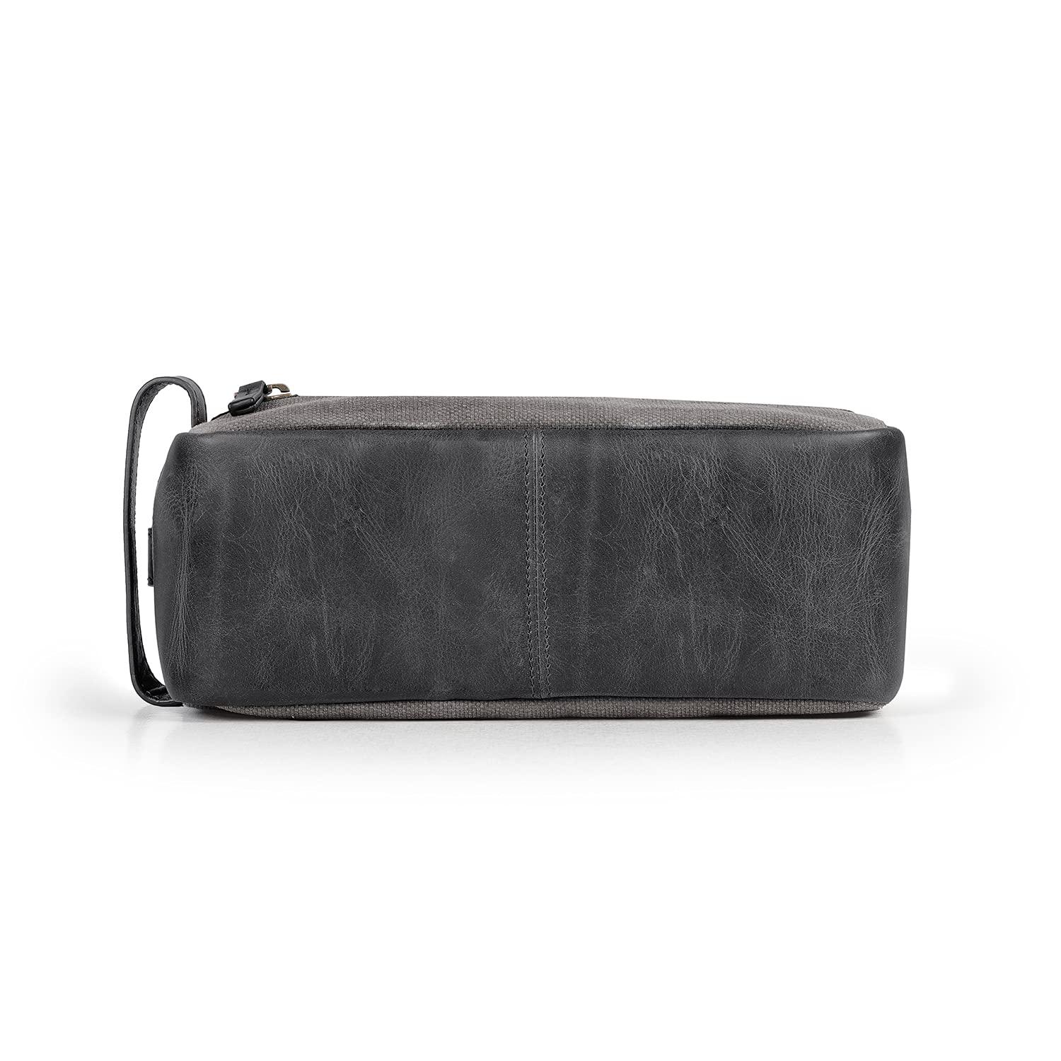 Londo Londo Genuine Leather Travel Toiletry Bag  Makeup, Shaving Organizer, Dopp Kit for Men & Women, Durable & Stylish Travel Accessory