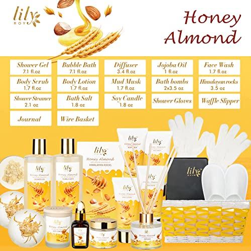 LILY ROY LILY ROY Perfumes Spa Gift Baskets Set Spa Bath Gift Set Bath and Body Gift Basket Set for Women and Men 18 Pcs Gifts Basket Set Spa Kit Christmas Birthday Gifts Set for Fathers Day Mothers Day