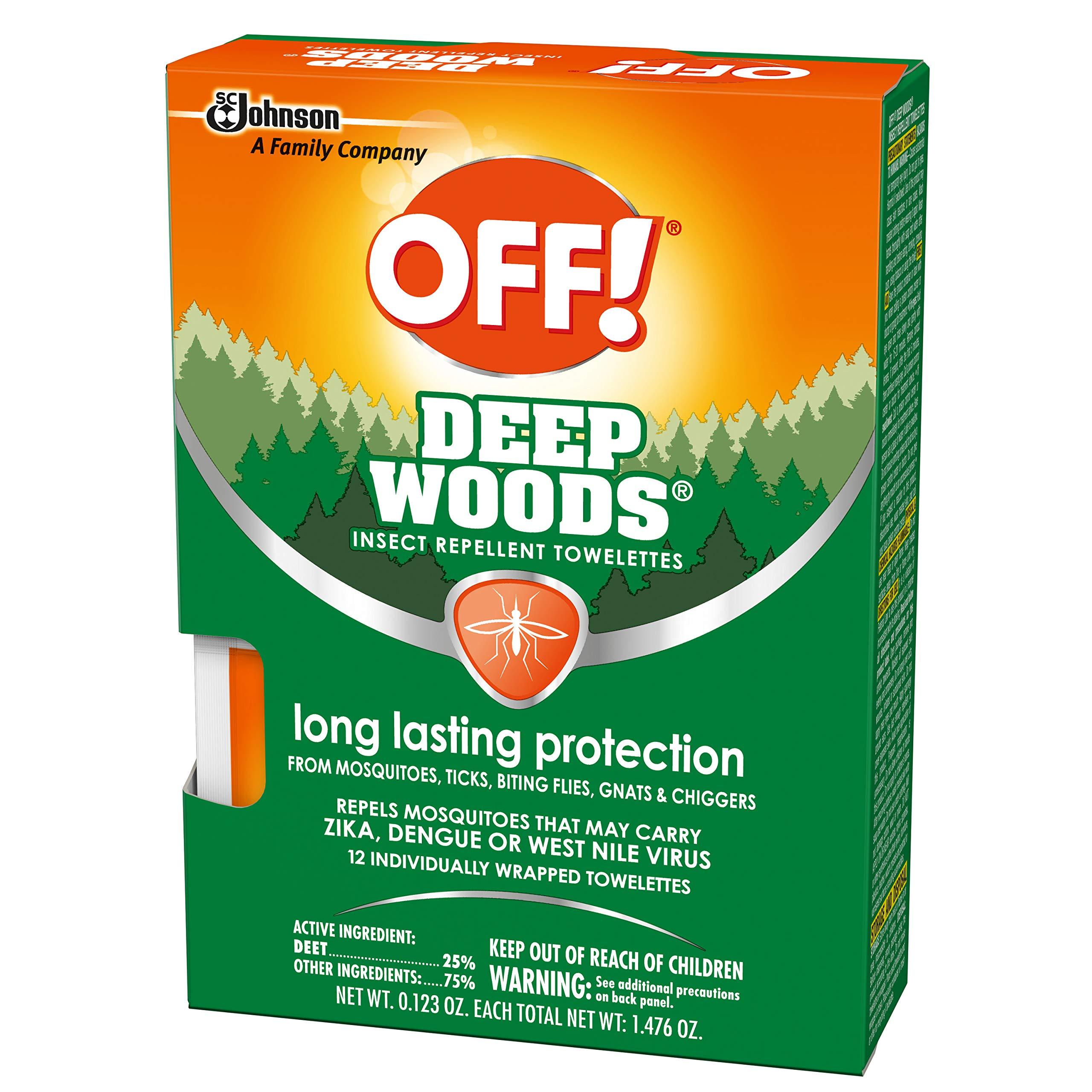 OFF! OFF! Deep Woods Towelettes, 12 CT (Pack - 6)