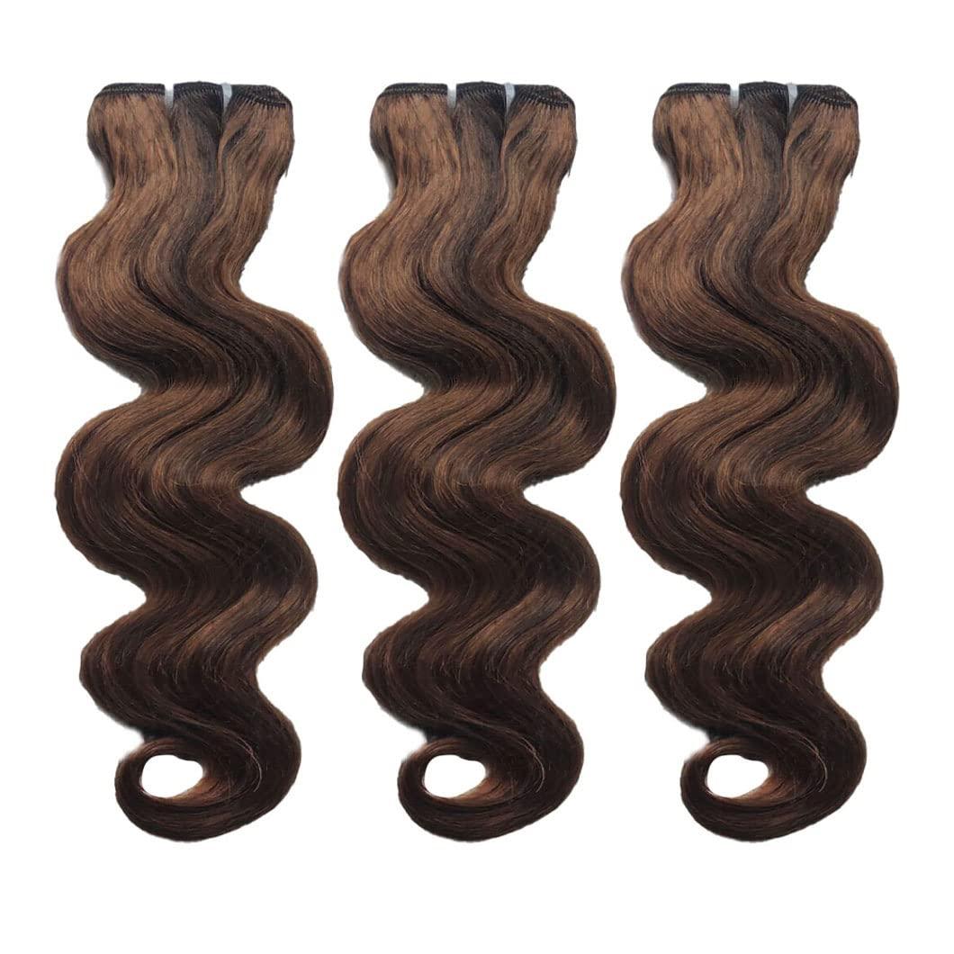 TQPQHQT Ombre Human Hair Bundles 26 28 30 Inch Body Wave 3 Bundles Human Hair 100% Brazilian Virgin Remy Hair Weave for Black Women (P4/30)