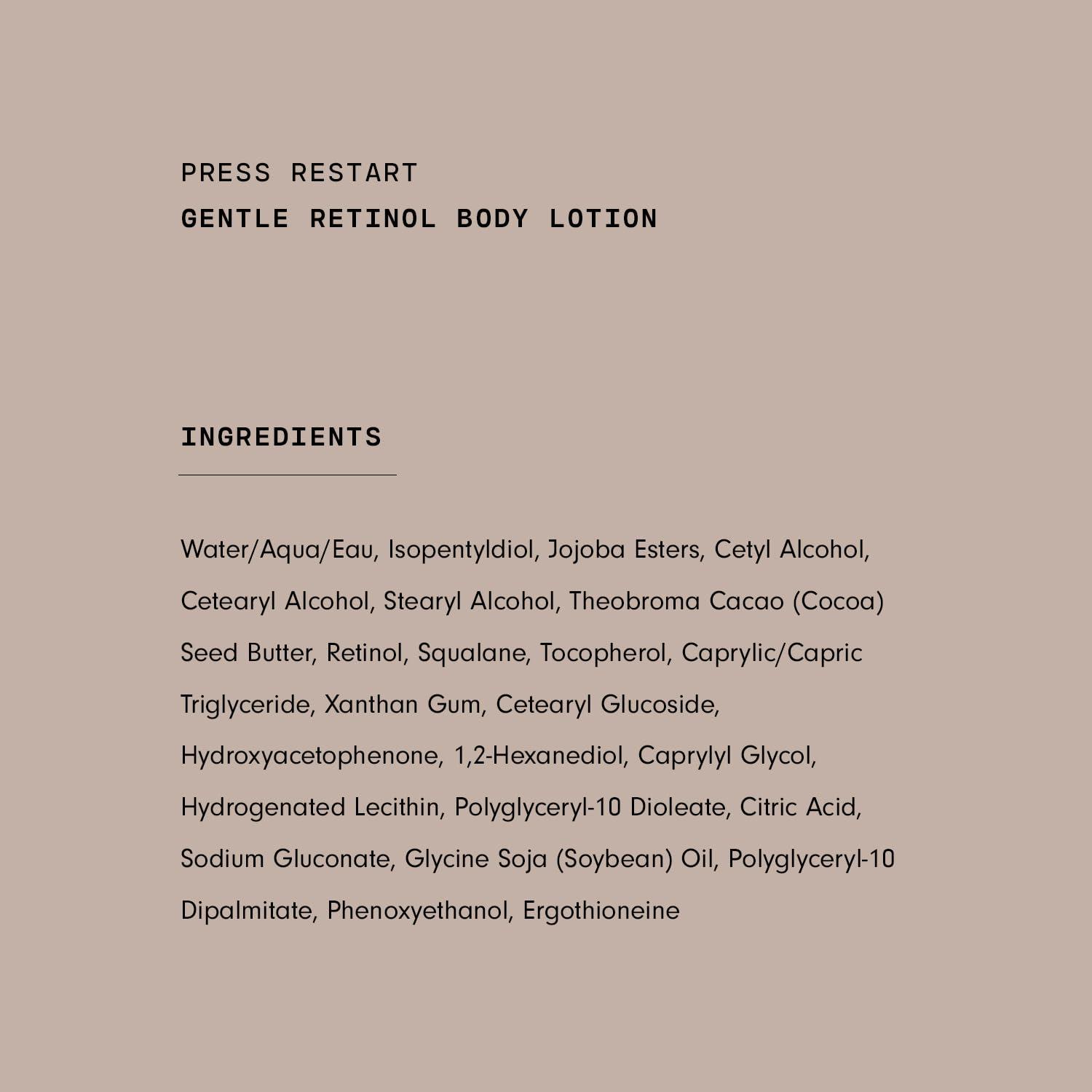 Versed Versed Press Restart Retinol Body Lotion - Skin Firming Lotion with Cocoa Butter, Squalane & Vitamin E - Lightweight All-Over Body Moisturizer for Dark Spots and Aging Dry Skin (6 oz)