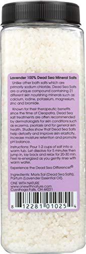 One With Nature Dead Sea Mineral Salts, Lavender, 32 oz (907 g), One with Nature