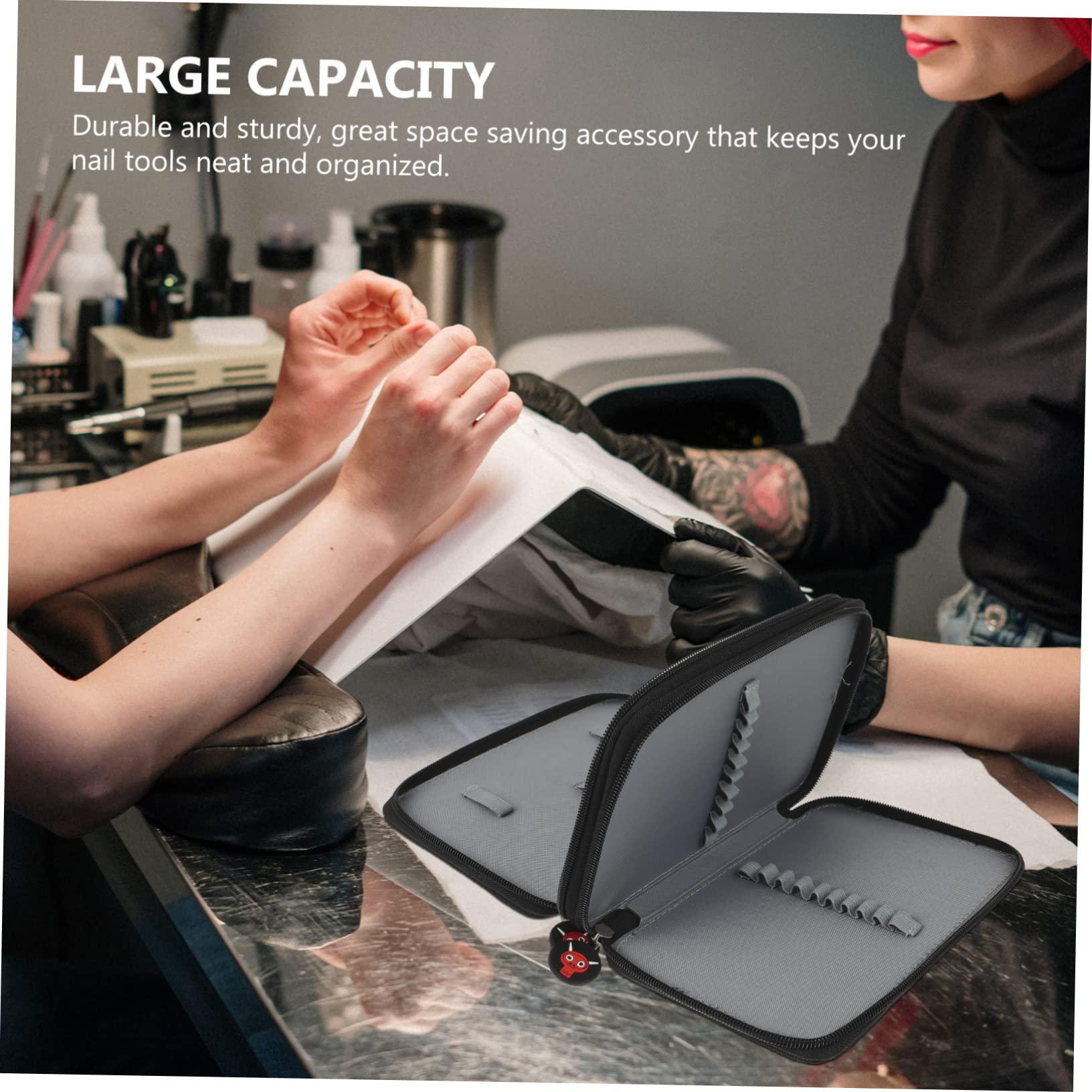 Mikinona Mikinona Nail Brush Organizer Manicure Tool Case Travel Bag Nail Art Brush Pouch Brush Holder for Manicure Storage Pouch for Nail Pen Holder