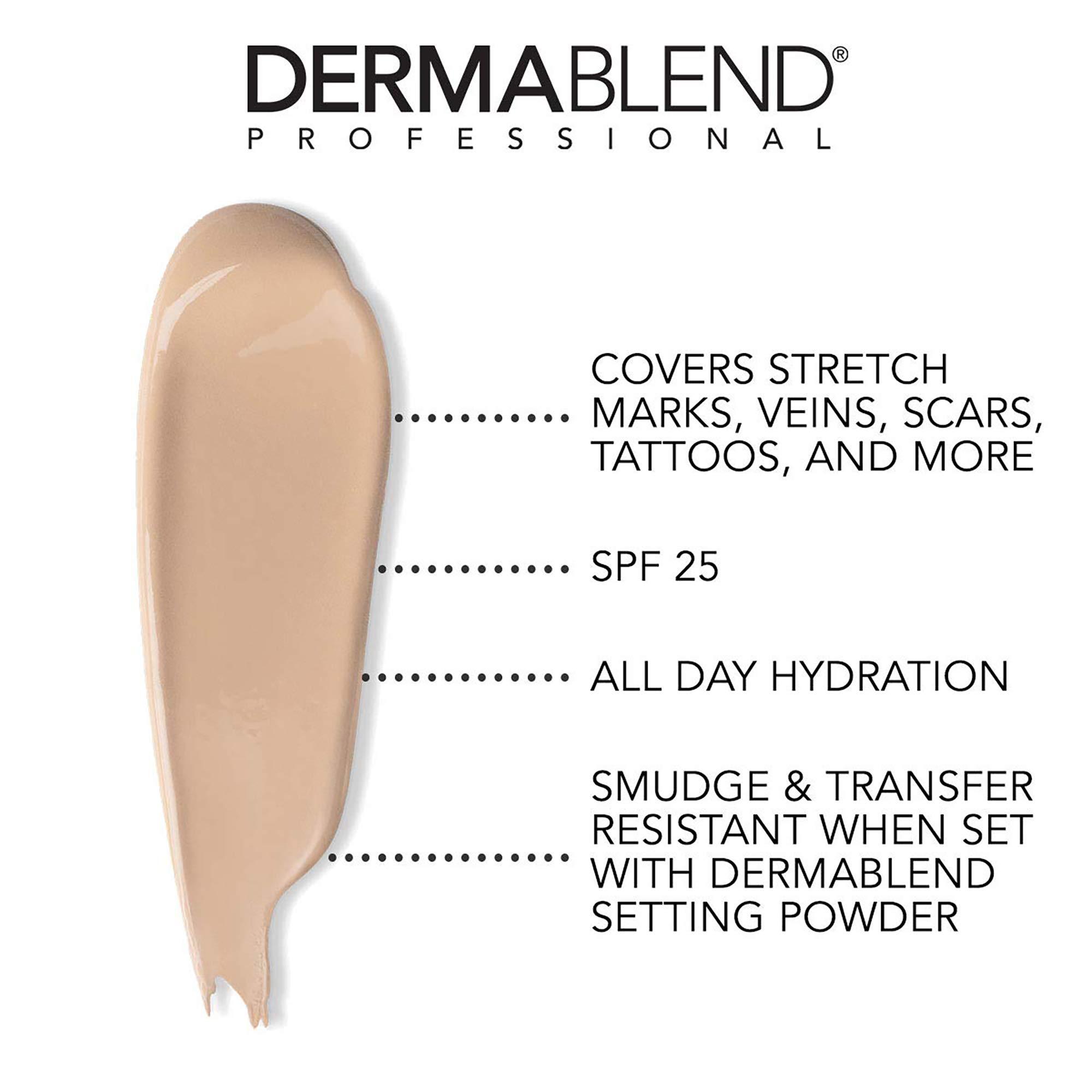 Dermablend Dermablend Leg and Body Makeup, with SPF 25. Skin Perfecting Body Foundation for Flawless Legs with a Smooth, Even Tone Finish, 3.4 Fl. Oz.