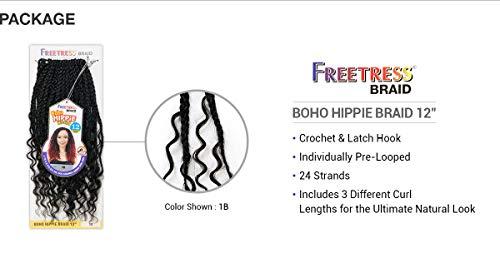 MilkyWay FreeTress Crochet Braids Boho Hippie Braid 12" (5-PACK, 2)
