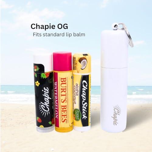 Chapie Chapie OG | Vacuum Insulated Lip Balm Keychain Holder, Prevents Melting & Messes | 3-Pack (Earth)