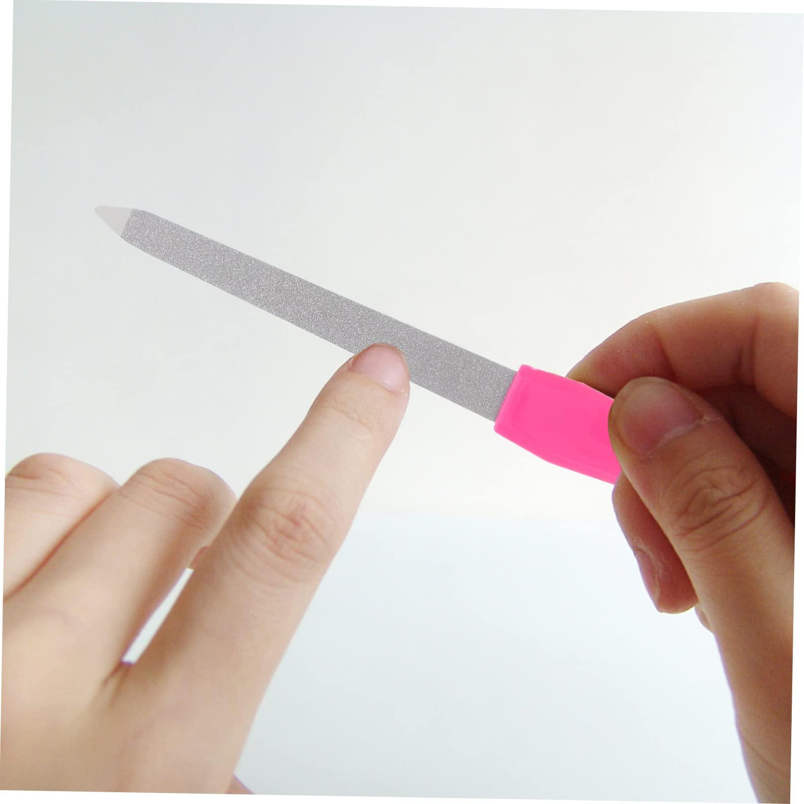 WOONEKY WOONEKY Nail File and Buffers Set 10pcs Boards for Nails Double-Sided Fingernail Files for Acrylic Nails Metal Nail Files for Natural Nails Nail File Kit Rose