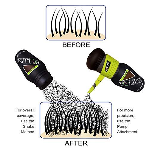 Eclipse Instant Hair Filler ECLIPSE Hair Fibers Dark Brown for Thinning Hair for Women & Men to Conceal Hair Loss in 15 Seconds - 100% Undetectable Hair Building Fibers, 15g