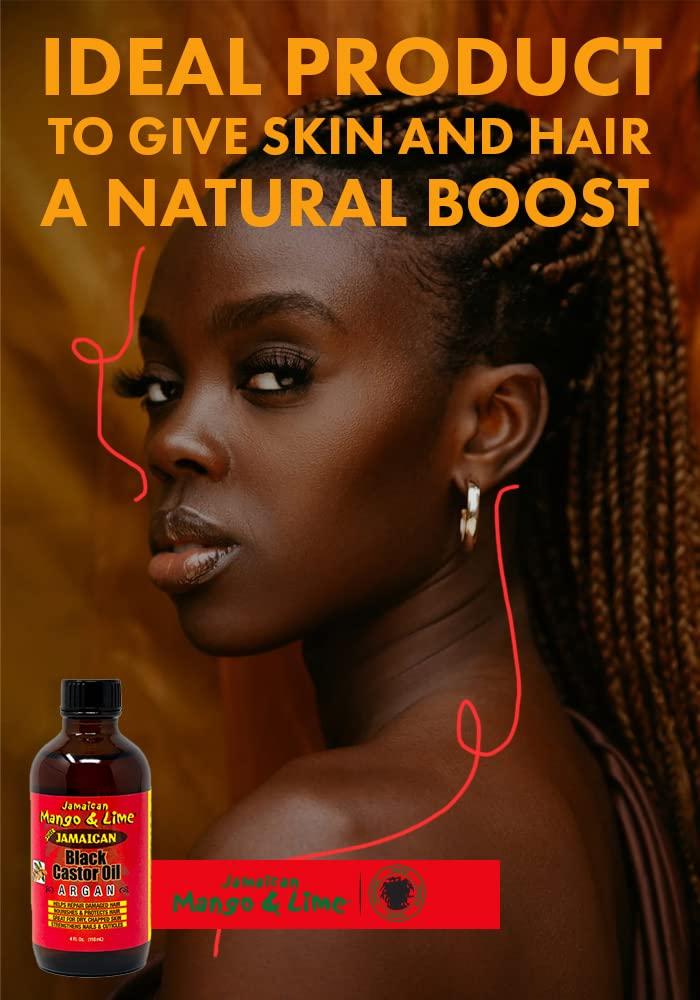 Jamaican Mango Jamaican Mango & Lime Black Castor Oil - Argan, Organic, 118 ml (Pack of 1)