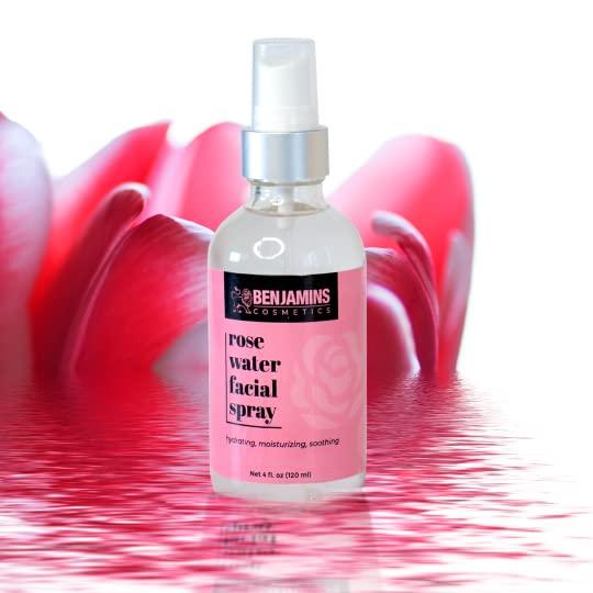 BENJAMINS COSMETICS ROSE WATER FACIAL SPRAY, MAKEUP SETTING SPRAY