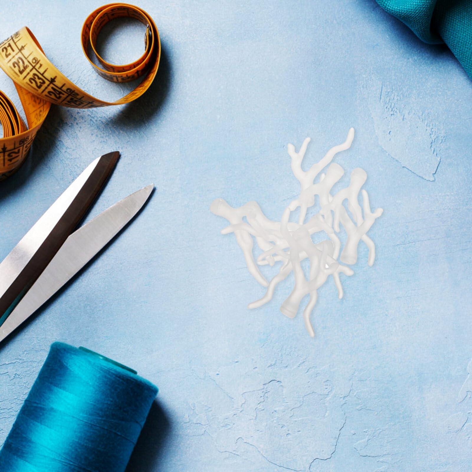 COHEALI COHEALI 50pcs Artificial Deer Antlers Acrylic Reindeer Antlers Faux Deer Horns for DIY Crafts Christmas Hair Clips Headpieces White