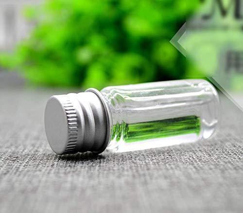 ASTRQLE 12Pcs 10ml/20ml Empty Refillable Clear Plastic Bottle with Aluminum Screw Cap Travel Small Container (10 ML)