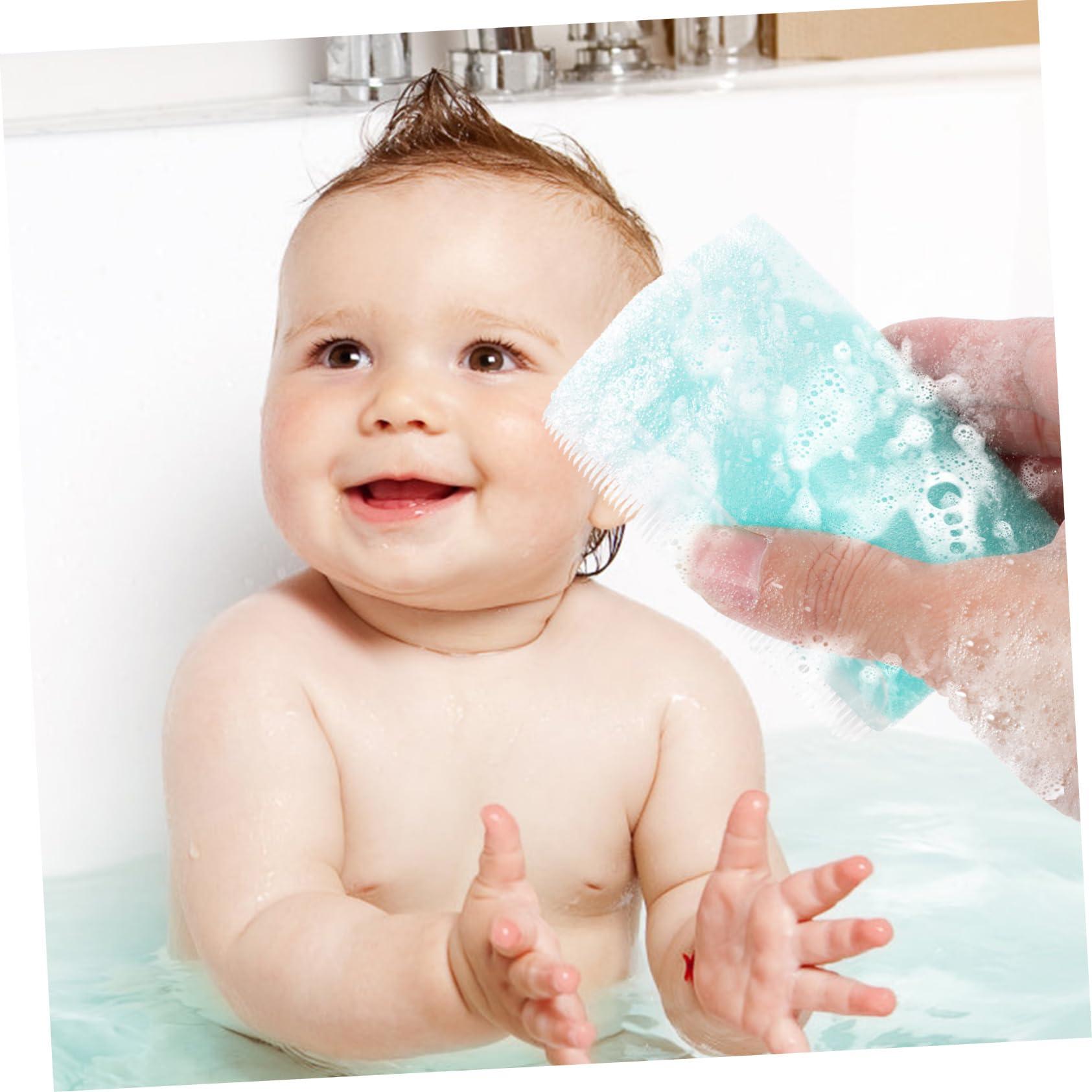 NULYLU NULYLU 2pcs Sensory Brush Sponge Brush Daily Use Shower Brush Household Head Scrubber Bath Accessories Newborn Bath Essentials Cap Shampoo Scalp Scrubber Sponge for Hair Pp