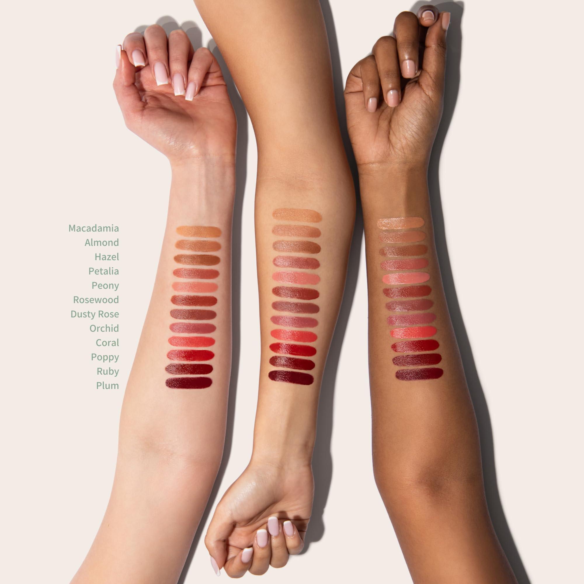 NATURABLOOM NATURABLOOM Vegan Lipstick (Petalia) - Sensational One-Stroke Long Lasting Lipstick from Natural Oils & Butters Full-Coverage Lip Color with Shea Butter & Coconut Extact - Premium Hydrating Lipsticks