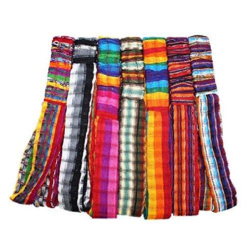 Sanyork Fair Trade 6 Pack Expandable Cotton Headband Hair Tie Wrap Head Assorted Peru Cotton Fair Trade