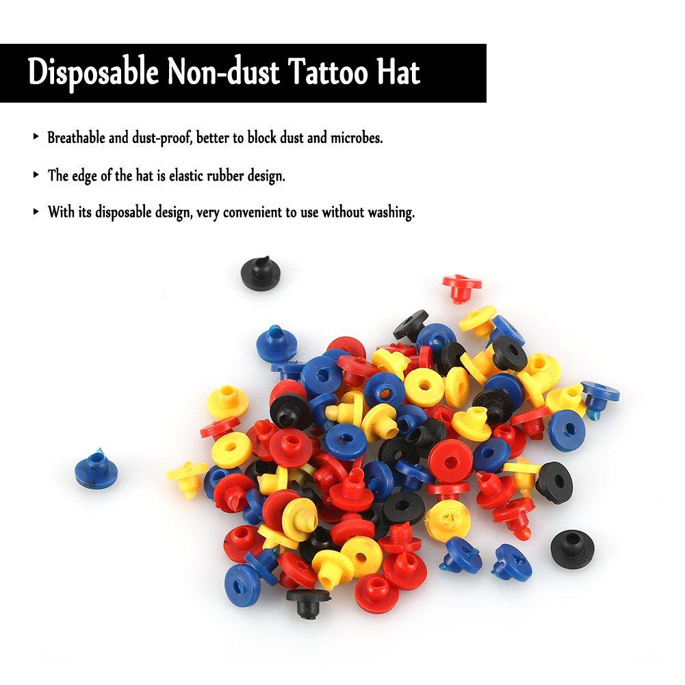 Fybida 100pcs Rubber Grommets,Colorful Rubber Grommet Nipples Machine Supplies for Accessories
