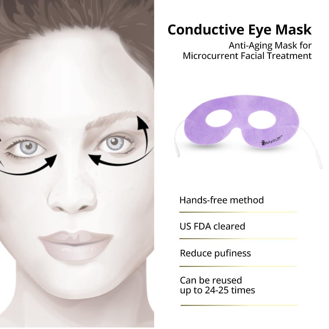 myolift myolift 7E Wellness Conductive Eye Facial Mask Microcurrent Machine - Skin Care Tools for Microcurrent Facial Device - Instant Face Lift, Anti Aging, and Skin Tightening - Up to 10-12 Uses