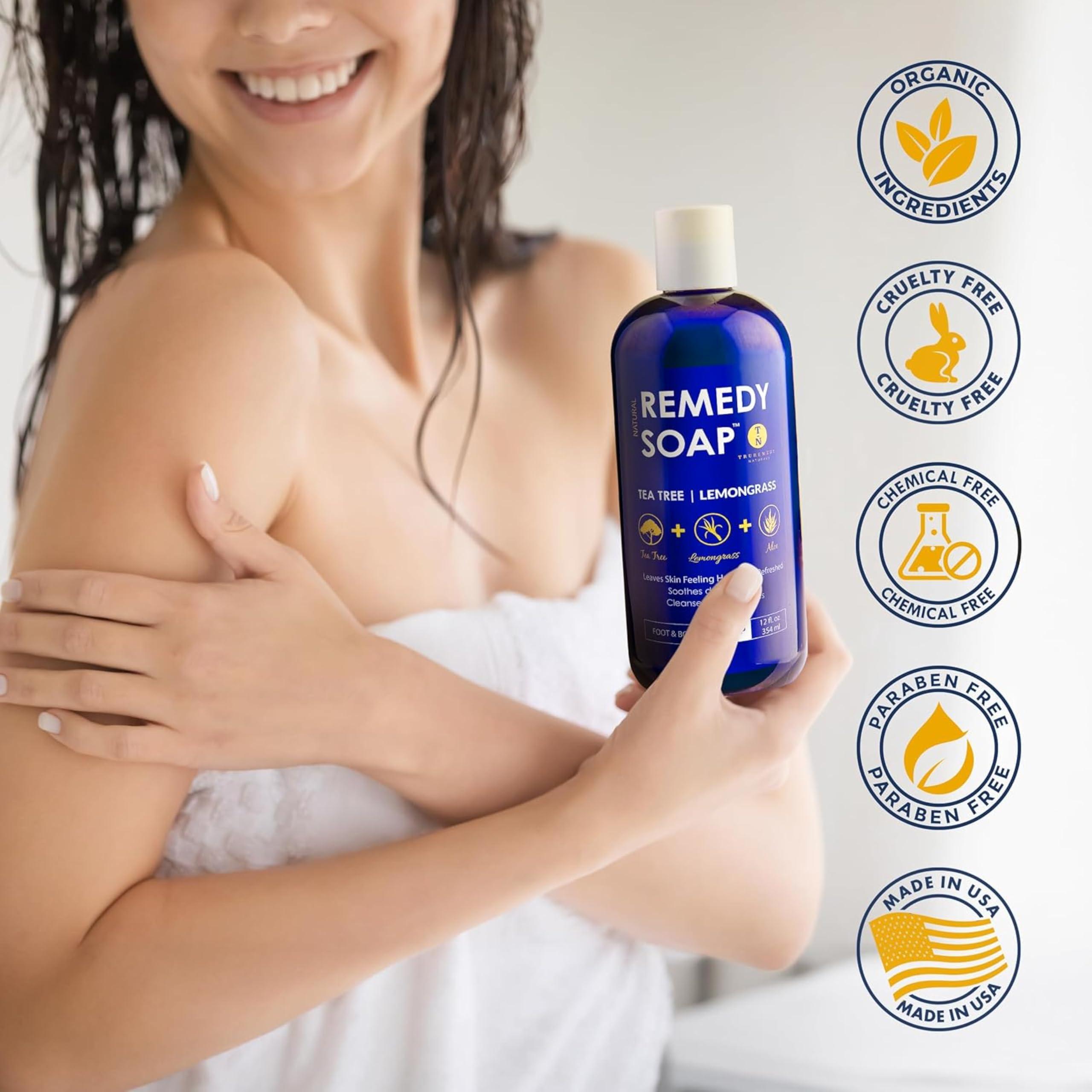 Truremedy Naturals Truremedy Naturals Tea Tree Oil and Lemongrass Body Wash - Body Wash and Helps Skin Irritations - Tea Tree and Lemongrass Soap Body Wash (1 pk, 12 oz)