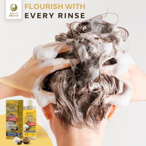 AMALICO Sulfate Free Shampoo with Chebe Powder and Shea Butter (16.9 OZ) Hair Shampoo for Hair Growth and Anti-dandruff Shampoo