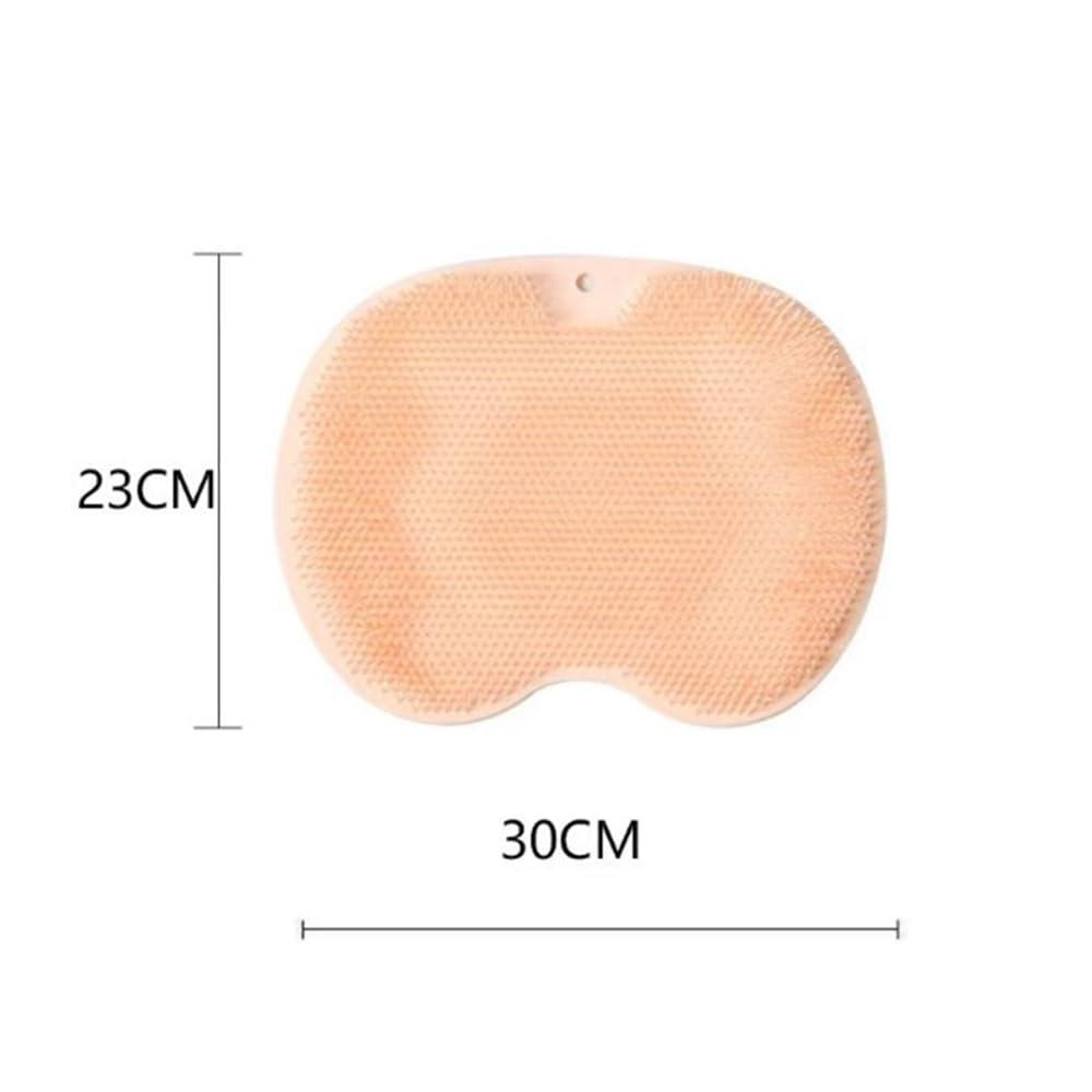 VIUXL Shower Foot & Back Scrubber, Massage Pad, Silicone Hands Free Back Scrubber for Shower, Wall-Mounted Back Scrubber, Foot Scrubber for Shower Floor, Cushion Brush with Suction Cups (Gray)