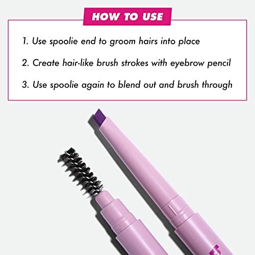Lime Crime Lime Crime Bushy Brow Pomade Pencil, Pony (Electric Violet Purple) - 2-in-1 Brush & Pomade Pencil Gives Eyebrows Volume & Texture - Long-Lasting, Defining & Smudge-Proof - Vegan, Cruelty-Free