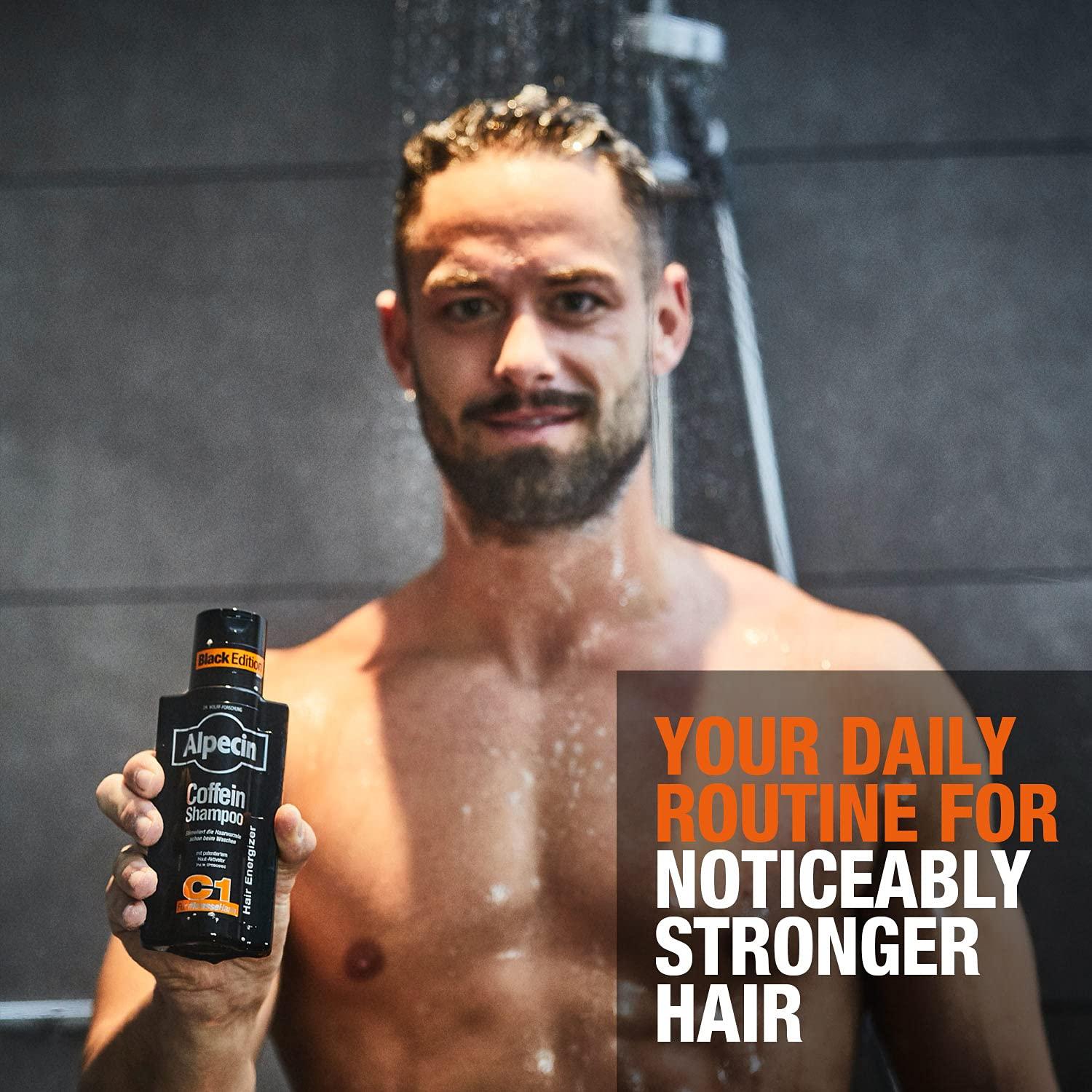 Alpecin Alpecin C1 Caffeine Shampoo Black Edition, 2 x 250 ml – For natural hair growth