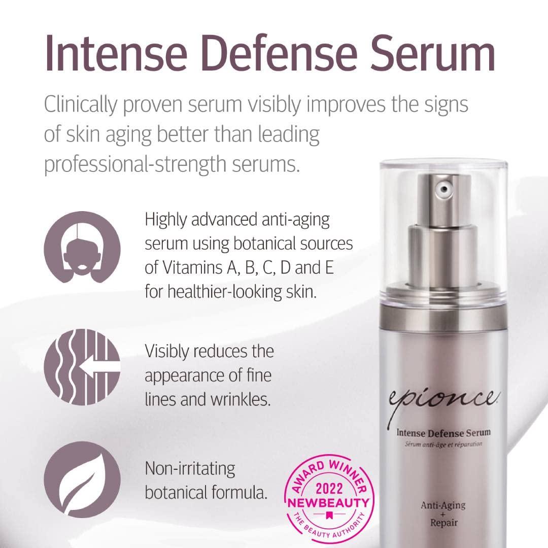 Epionce Epionce Intense Defense Serum - Anti-Aging Facial Serum with Vitamin C, Vitamin E, Vitamin D, A, B, & Niacinamide, Dermatologist Skincare