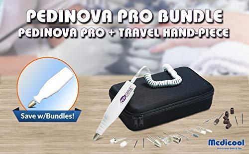 Medicool Medicool Pedinova Pro Nail File Machine for Manicure and Pedicure with Travel Case and Bit Kit + Travel Bundle | PedinovaPro+TravelHP