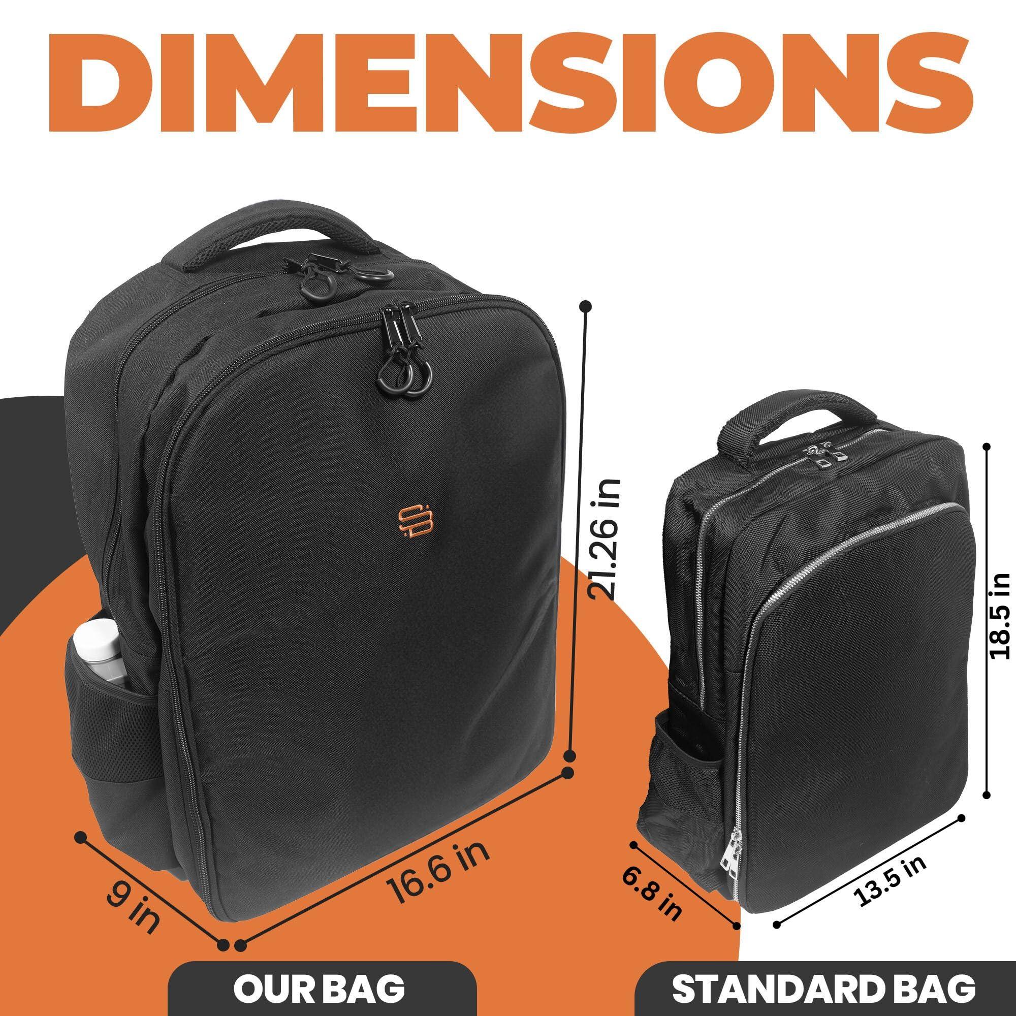 Smart Barber Smart Barber XL Barber Bag & Barber Backpack for Clippers, Tools & Supplies  Padded Tool Compartment, Durable, Easy-Clean, Water-Resistant Case for Traveling Stylists & Groomers