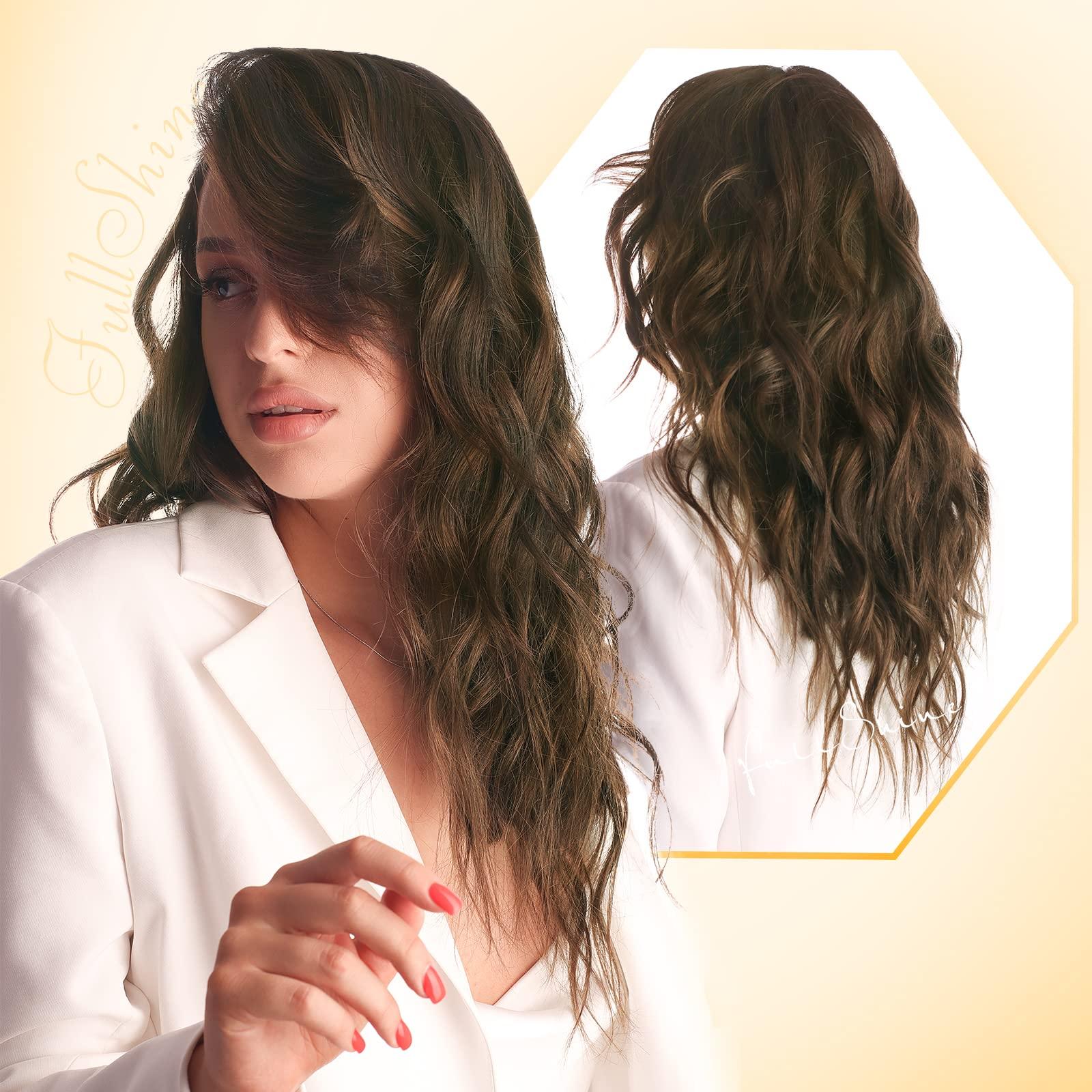 Full Shine Full Shine Invisible Tape in Hair Extensions 10 Inch Short Straight Human Hair Extensions Remy Hair 20 Pcs 30 Gram Seamless Hair Extensions Tape in 4 Medium Brown Real Human Hair for Party