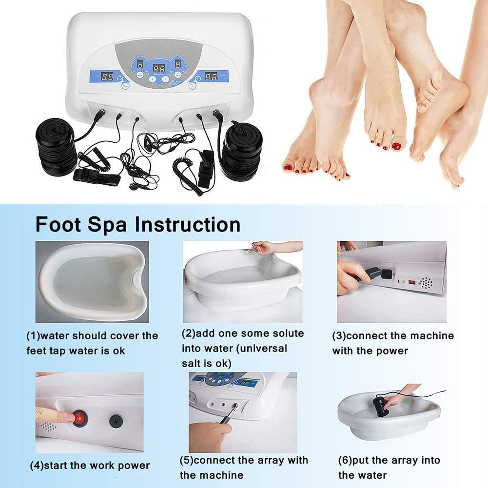 Generic Ionic Foot Bath Machine Dual User Detox 110V/220V Cell Cleanse SPA with MP3 Arrays for Health Care Beauty Salon - Best Gift for Foot Spa Tub Services