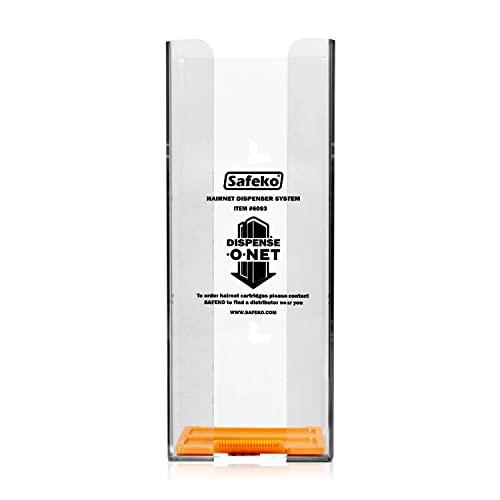 SAFEKO SAFEKO Dispense-O-Net Hairnet Dispenser & Wall Mount | Black Hairnets + Wall Mount | Lightweight Nylon Hairnets | Latex-Free