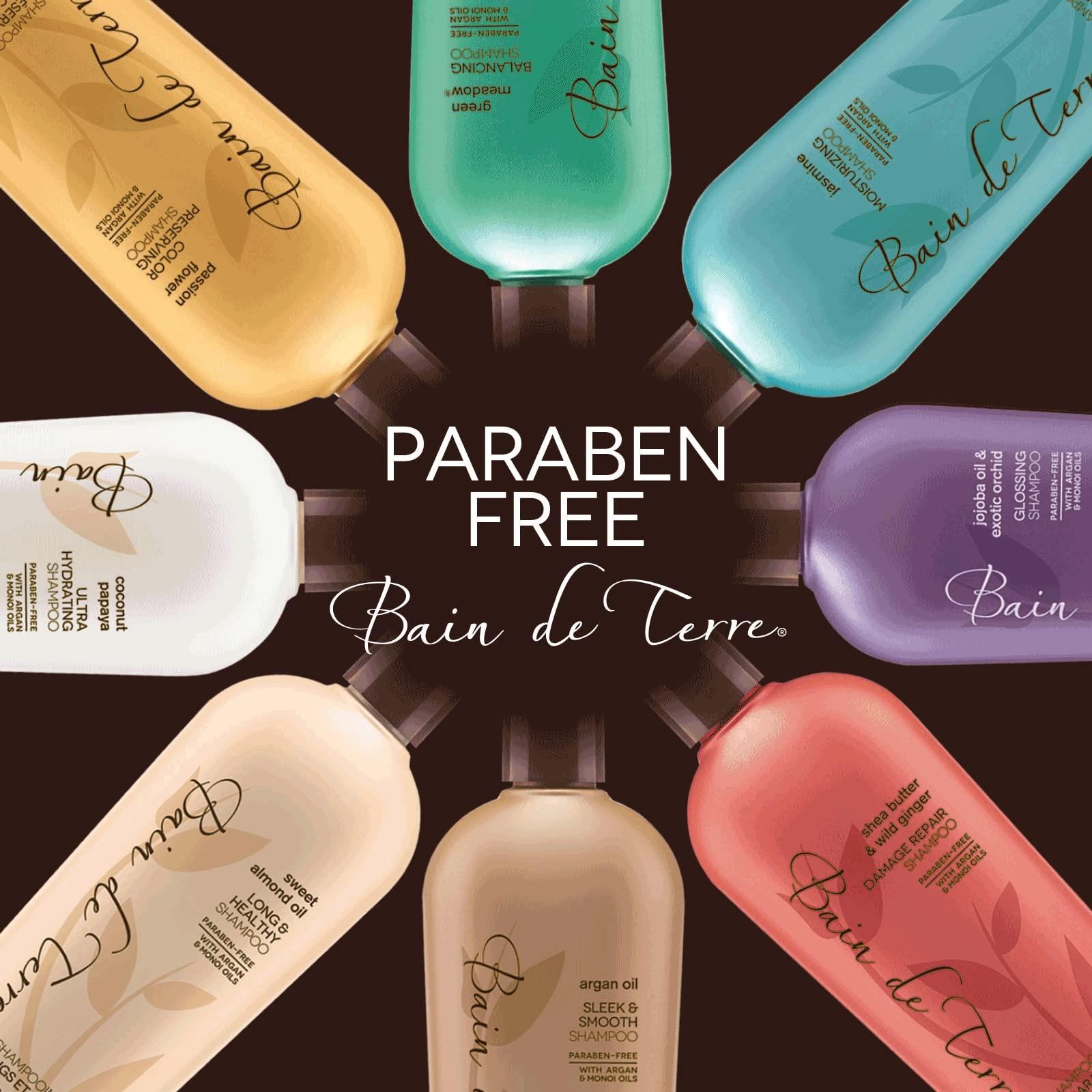 Bain de Terre Bain de Terre Balancing Shampoo & Conditioner Set | Green Meadow | Normal to Oily Hair | Paraben Free | 13.5 Fl Oz