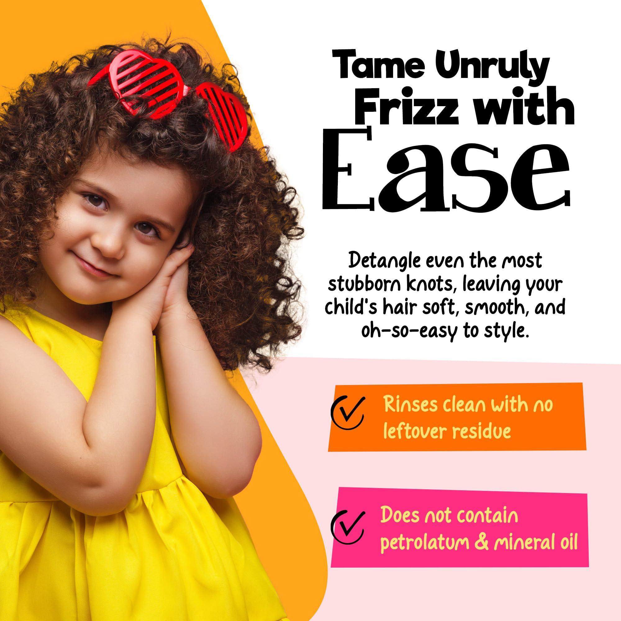 CurlyKids CurlyKids Honey Wash Condish 2-in-1 Hydrating Shampoo & Conditioner for Kids Sulfate-Free Kids Hair Care for Curly, Kinky, Coily & Wavy Hair Moisturizing & Detangling Curl Shampoo, 8oz (Pack of 3)