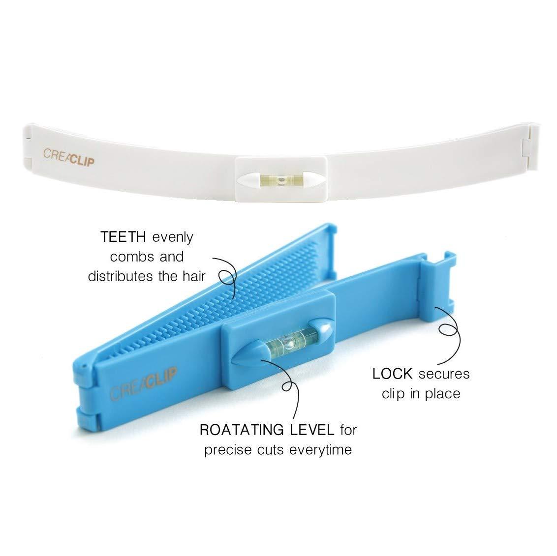 CreaClip Original CreaClip Set and Scissors Hair Cutting Tool - As seen on Shark Tank - DIY Hair Styling Kit for Layers Bangs Bobs Trims Split Ends Professional Shears Hair Cutting Scissors/Shear