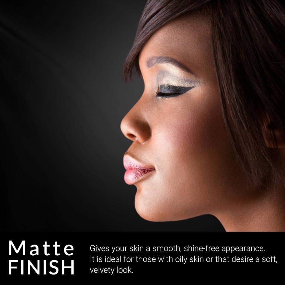 Flori Roberts Cream To Powder Foundation by Flori Roberts, Full Coverage for Women of Color or Deeper Skin Tones, Long Lasting Makeup, Matte Finish, Covers Uneven Complexion and Hides Imperfections, 0.30 oz