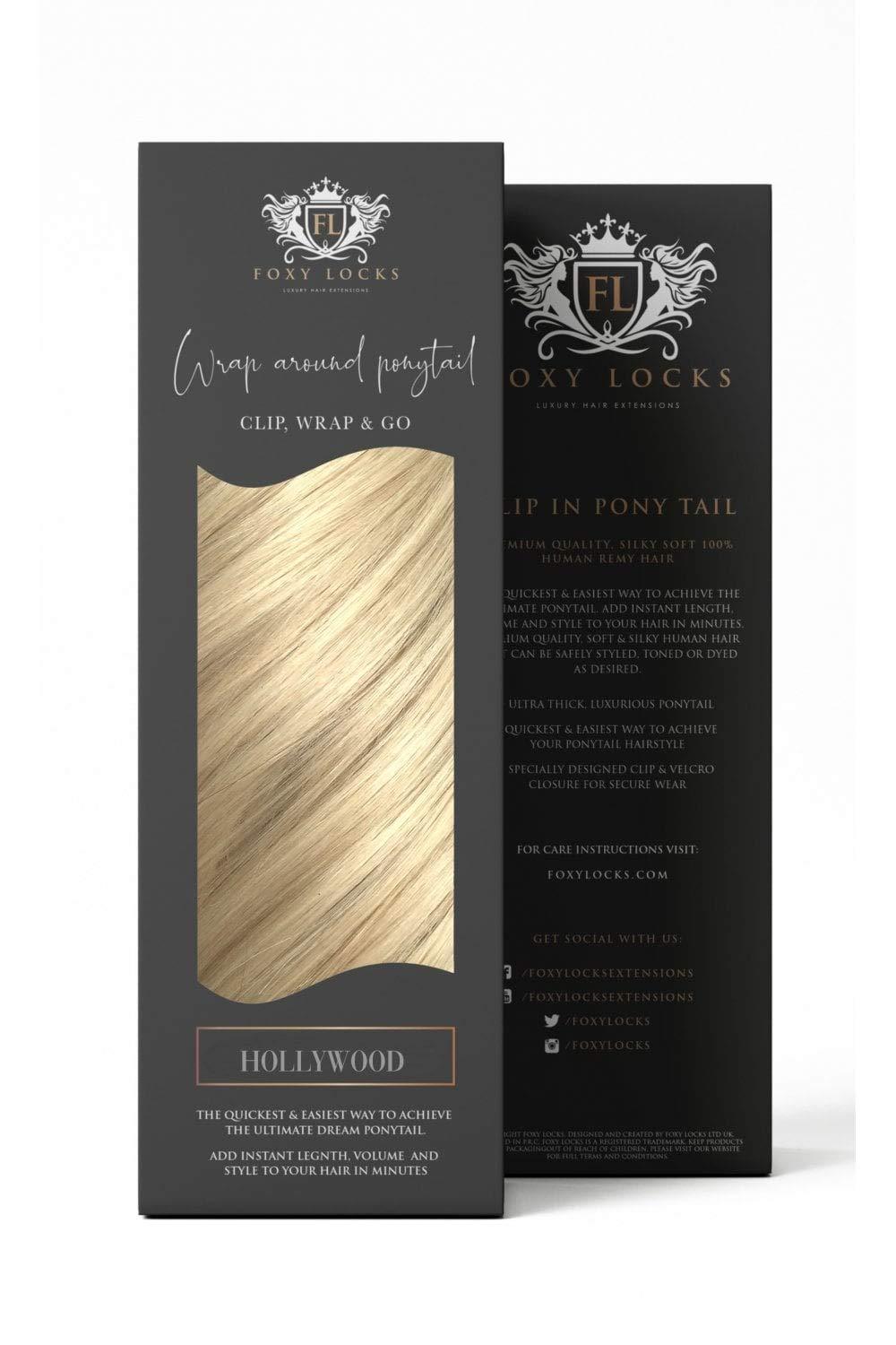 Foxy Locks Foxy Locks Hollywood Blonde - Wrap Ponytail Clip In Hair Extensions 12 / 16 / 22 / 26 INCH 12" | 100g