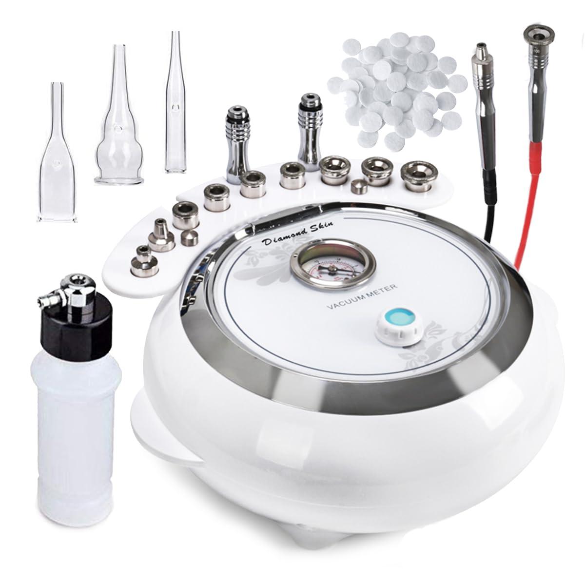TopDirect 3 in 1 Diamond Dermabrasion Microdermabrasion Machine, TopDirect Facial Skin Care Salon Equipment w/Vacuum & Spray + 200PCS Cotton Filters (Strong Suction Power: 65-68cmhg)