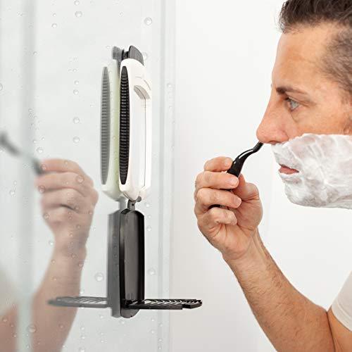 Zadro Zadro Z’Fogless Travel Shower Shaving Men’s Grooming Mirror, Black