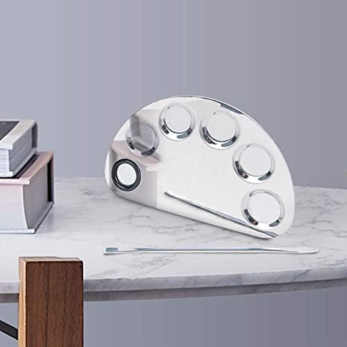 ALIOBC Pro Cosmetics Makeup Mixing Palette, Premium Stainless Steel Metal Makeup Palette Spatula Tool, Suitable for Mixing Foundation/Eye Shadow/Eyelash/Lipsticks/Nail Art