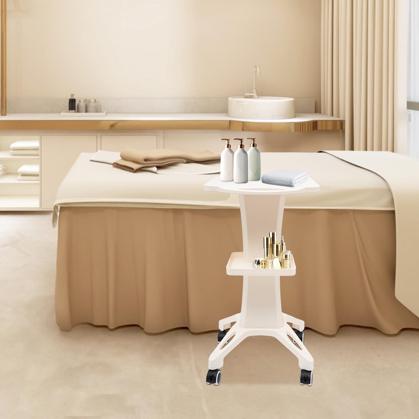 FARDIESER Beauty Salon Trolley Stand Rolling Cart, Mobile Rolling Cart Beauty Medical Tools Storage Trolley Beauty Cart Hair Salon Storage Equipment Professional Salon Spa Trolley Cart(37 * 45 * 72cm)