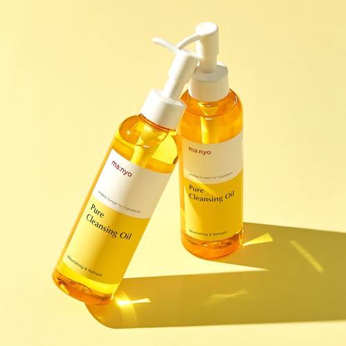 MA:NYO MANYO FACTORY Pure Cleansing Oil 6.7 fl oz (200ml) Korean Facial Cleanser, Blackhead Melting, Daily Makeup Removal with Argan Oil, for Women
