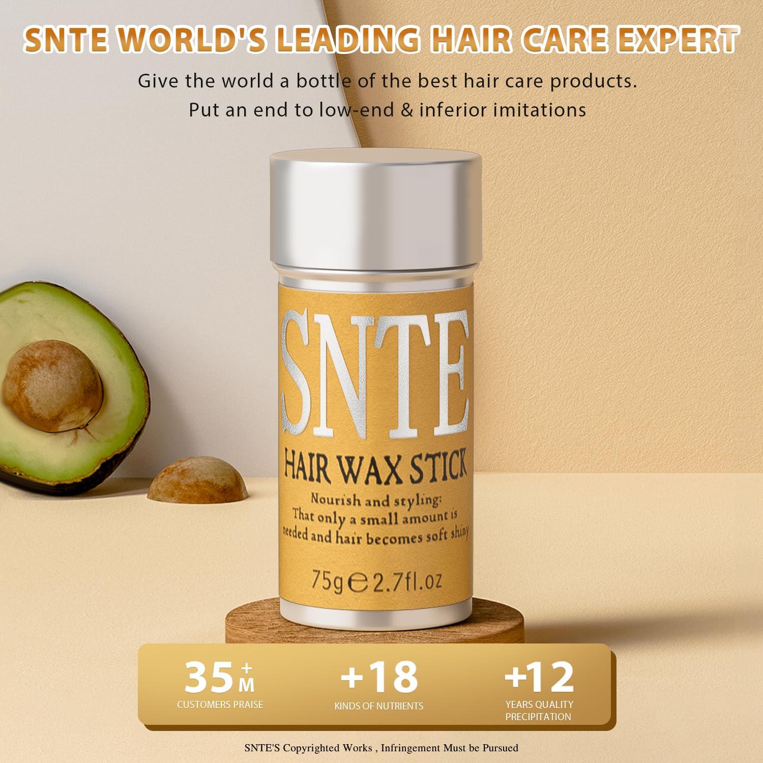 Samnyte Hair Wax Stick, 3PCS-Wax Stick For Hair Slick Stick, Slick Back Stick Hair Stick Wax Edge Frizz No-white Chips & No-Residue & No-Greasy & Easy to Absorb 2.7 Oz