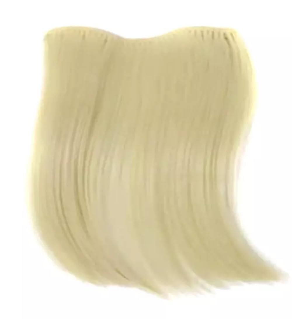 Belle G Clip In Rainbow Hair Fringe Bang, Human Hair, Side Swept Style (Blonde)