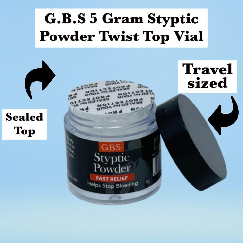 G.B.S G.B.S Styptic Powder Jars for Shaving Nicks, Razor Cuts, Canker Sore (5gm Each) (9)