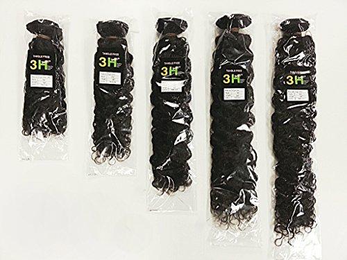 3h hair Authentic 3H 15inches + 15inches 2 bundle pack Tight Curl 100% Virgin Human Hair