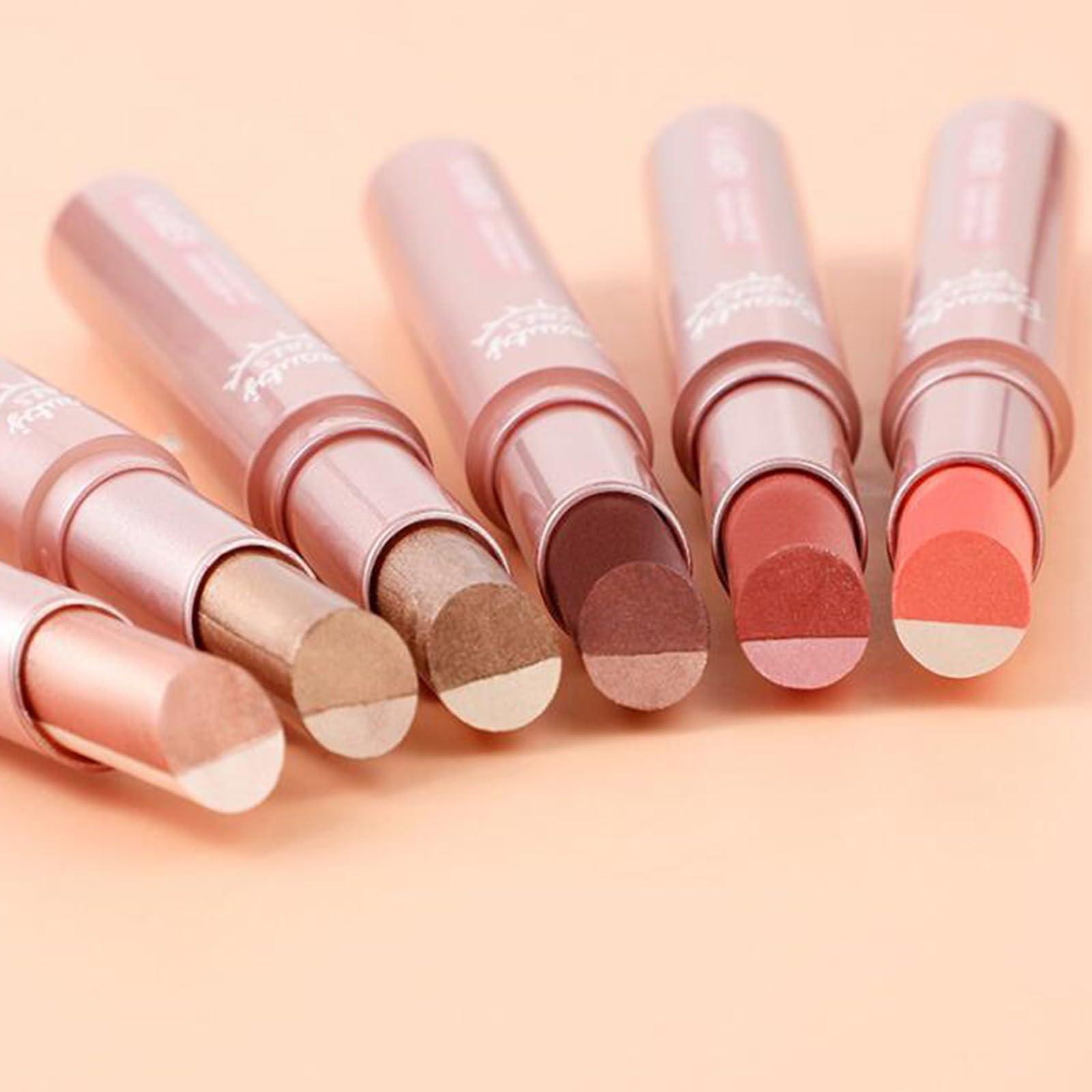 Generic 1 Piece Two-color Eye Shadow Stick - Color Gradient Creamy Pearl Shimmering Eyeshadow Eyeliner Pencil Makeup Pen - Women\'s Waterproof Highlighter Shadow Eye Liner Eye Makeup Crayon