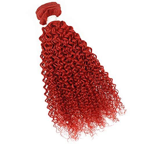 Tony beauty hair Tony Beauty Hair Red Kinky Curly Human Hair Bundles Birght Red Brazilian Virgin Hair Weaves Kinky Curly Red Color Human Hair Weft Extensions Pure Red 3 Bundles Lot Mixed Length (22 24 26)