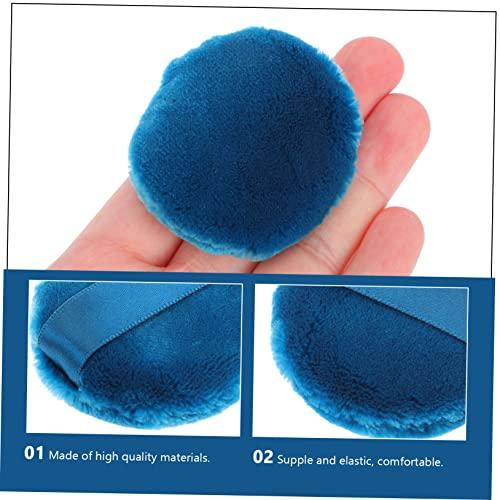 Ipetboom Ipetboom 4 Pcs Powder Puff Face Puff Body Puff Powder Container with Puff Sponge Puff Fluffy Powder Makeup Pads for Pressed Velour Powder Dispenser Makeup Puff Velvet Puffs Plush Blue